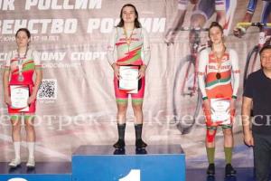 Белоруски выиграли в гонке по очкам на чемпионате России по велоспорту на треке