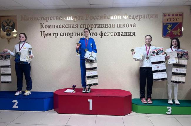Белорусская шпажистка Агата Царькова - серебряный призёр на всероссийском турнире по фехтованию памяти А.И. Павлова 