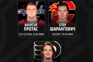 Белорусские хоккеисты результативно сыграли в матчах НХЛ