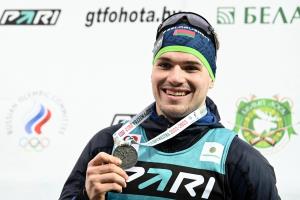 Дмитрий Лазовский пришёл к финишу вторым в масс-старте на этапе Кубка Содружества в Раубичах, Никита Лобастов — третий