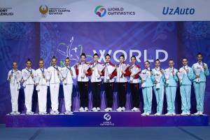 Две медали с Кубка мира по художественной гимнастике в Ташкенте!