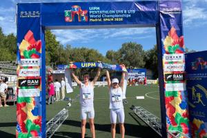 Пятиборцы Клим Гнедчик и Алиса Квашневская стали чемпионами мира-U15 в миксте