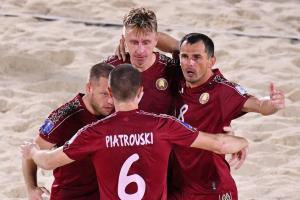 Сборная Беларуси по пляжному футболу одержала победу над чехами в рамках Евролиги (9:2)