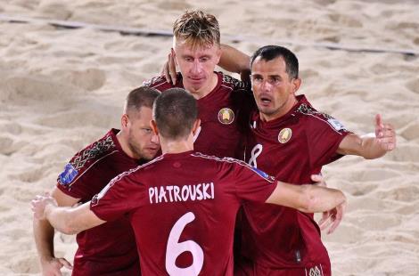 Сборная Беларуси по пляжному футболу одержала победу над чехами в рамках Евролиги (9:2)