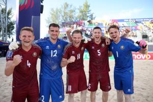 Сборная Беларуси по пляжному футболу одержала третью победу на чемпионате мира 