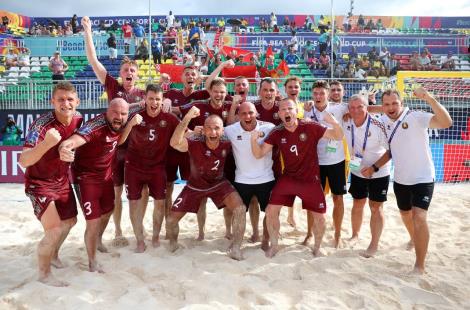 Сборная Беларуси по пляжному футболу в финале чемпионата мира на Сейшелах 